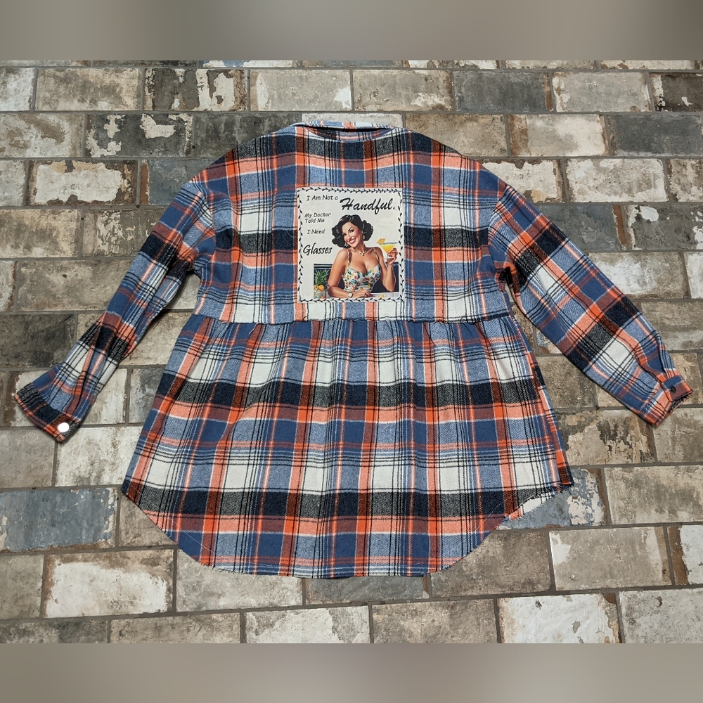 Orange and Blue Plaid Shacket - I Am Not A Handful